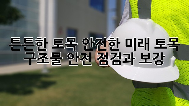 튼튼한 토목, 안전한 미래: 토목 구조물 안전 점검과 보강