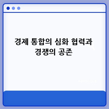 경제 통합의 심화 협력과 경쟁의 공존