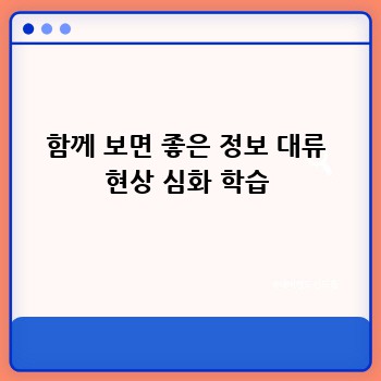 함께 보면 좋은 정보 대류 현상 심화 학습