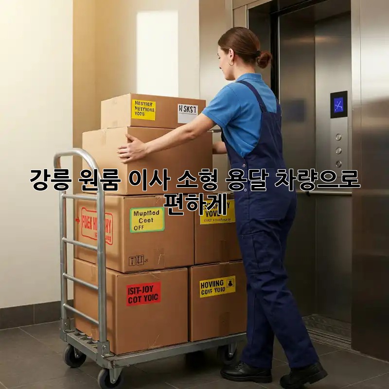 강릉 원룸 이사? 소형 용달 차량으로 편하게!