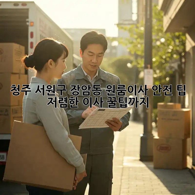 청주 서원구 장암동 원룸이사 안전 팁! 저렴한 이사 꿀팁까지! 📦