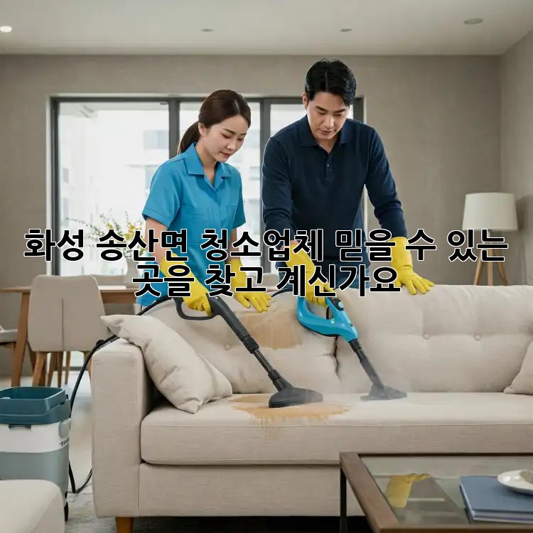 화성 송산면 청소업체, 믿을 수 있는 곳을 찾고 계신가요?