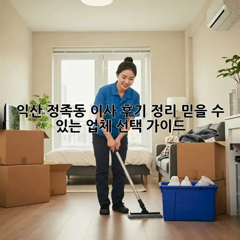익산 정족동 이사 후기 정리: 믿을 수 있는 업체 선택 가이드